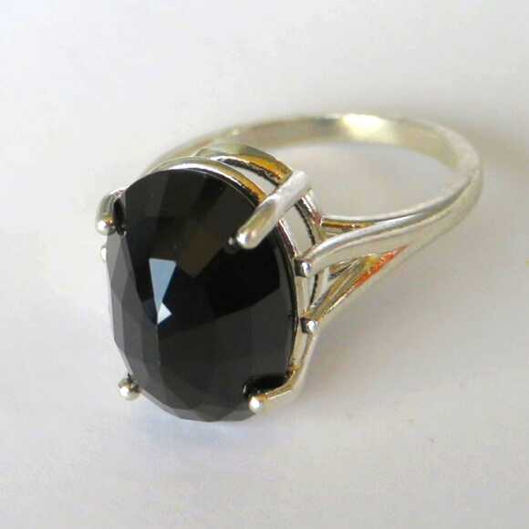 Natural Large Midnight Purple Spinel In Sterling Silver Ring, 9.94ct Size 8 - Picture 8 of 17